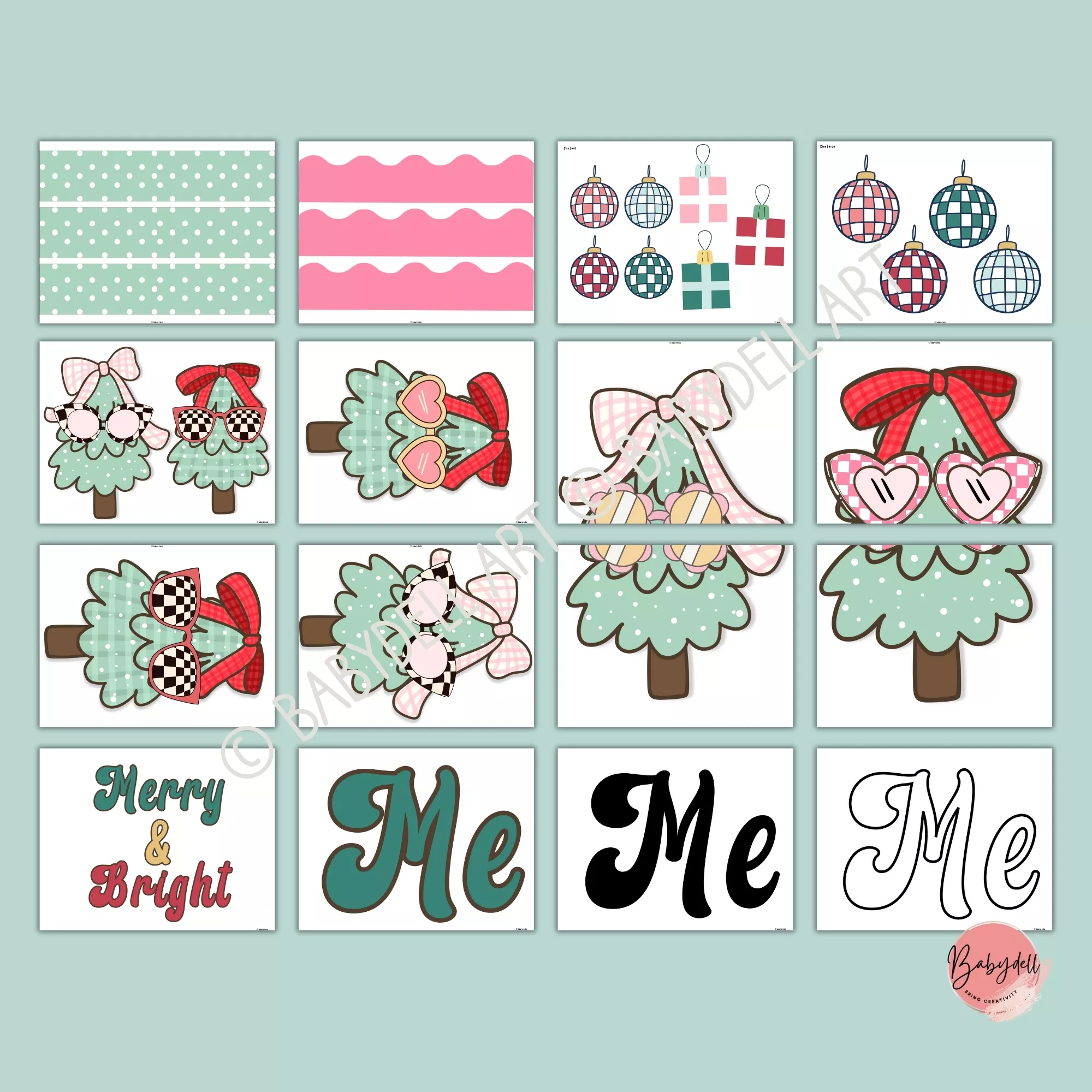 Merry & Bright Christmas Tree Bulletin Board Kit | Editable Classroom Decor - Image 4