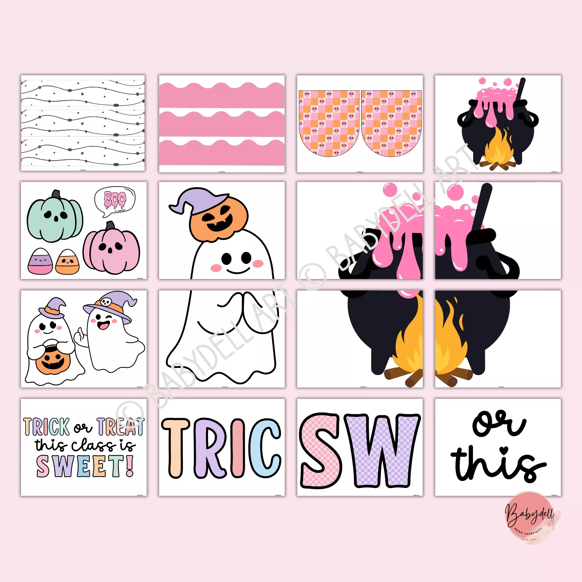 Trick or Treat Classroom Decor | Sweet Halloween Bulletin Board Set - Image 2