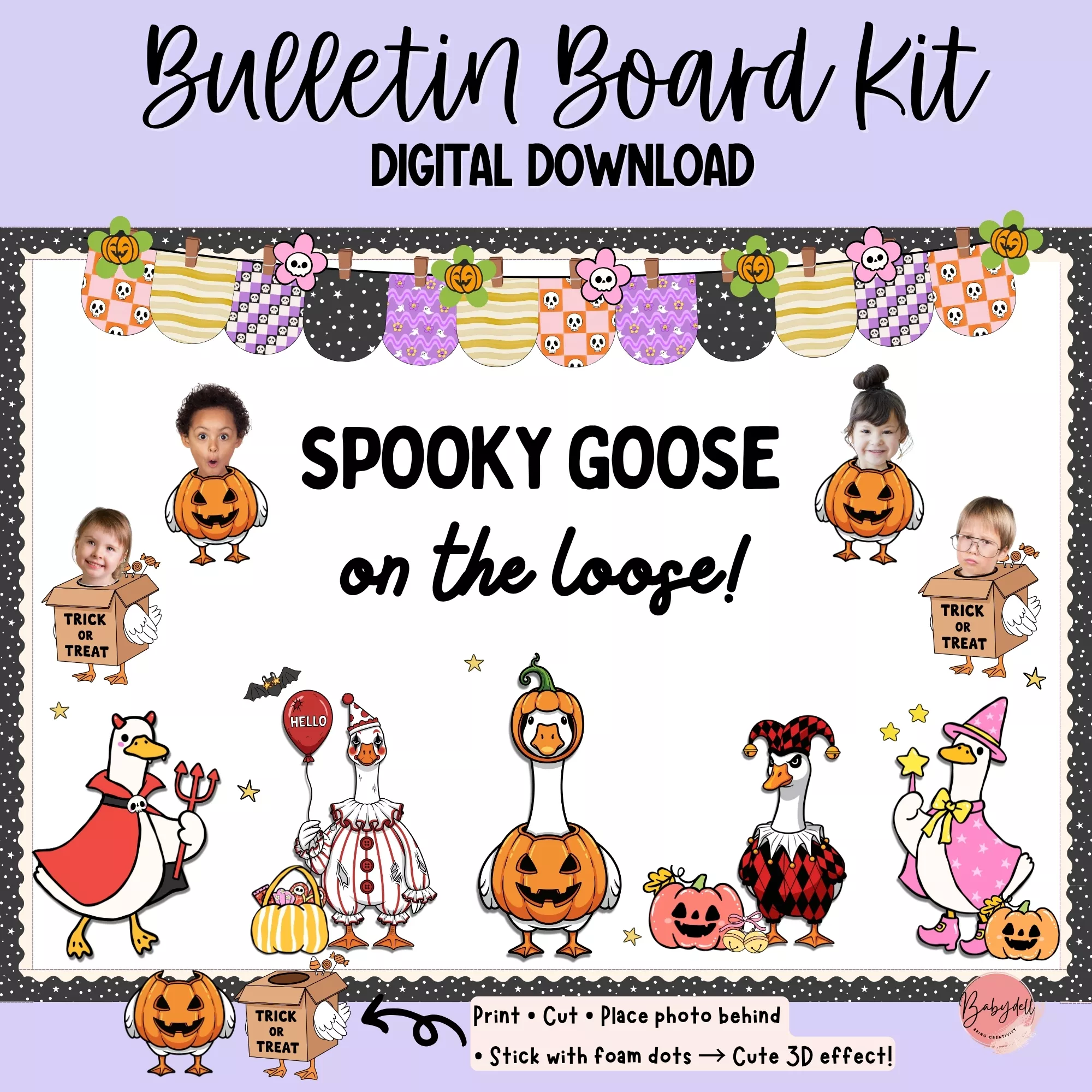 Silly Goose Halloween Bulletin Board Kit – Spooky Classroom Decor