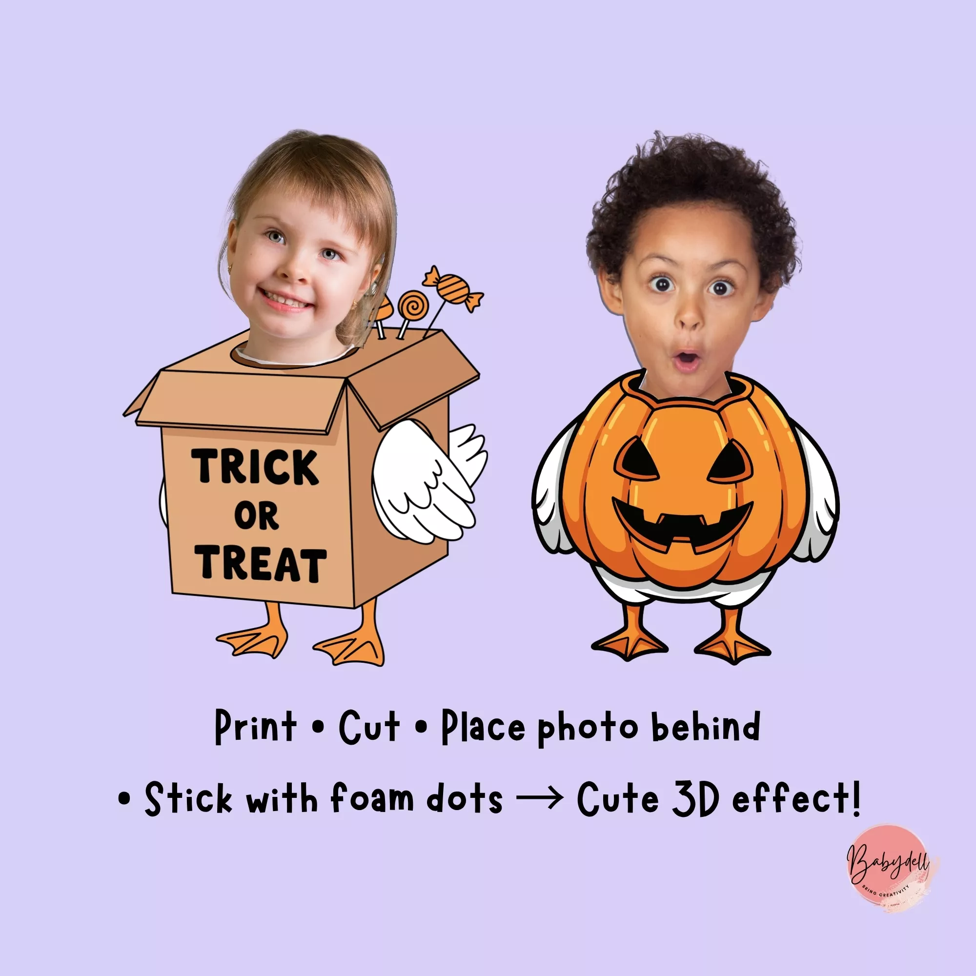 Colorful Halloween bulletin board kit featuring silly geese and festive decorations.