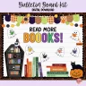 Editable Halloween ghost bulletin board kit for classroom decor featuring playful ghost designs.